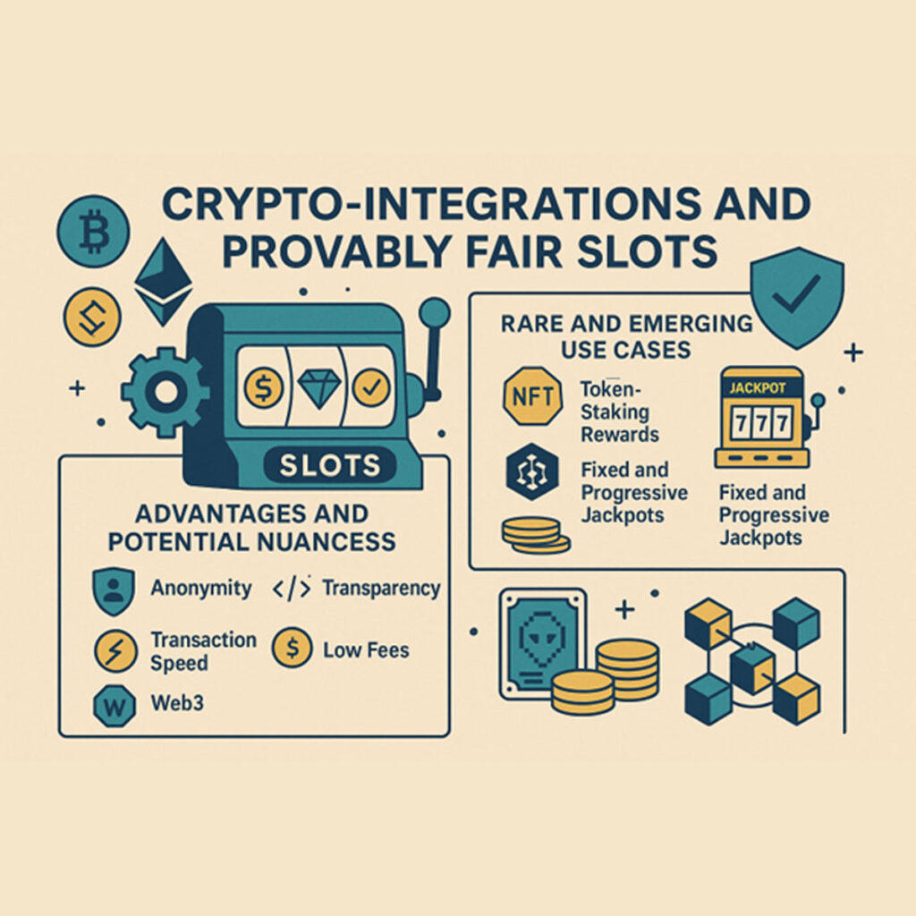 Crypto Integrations and Provably Fair Slots in Online Casino