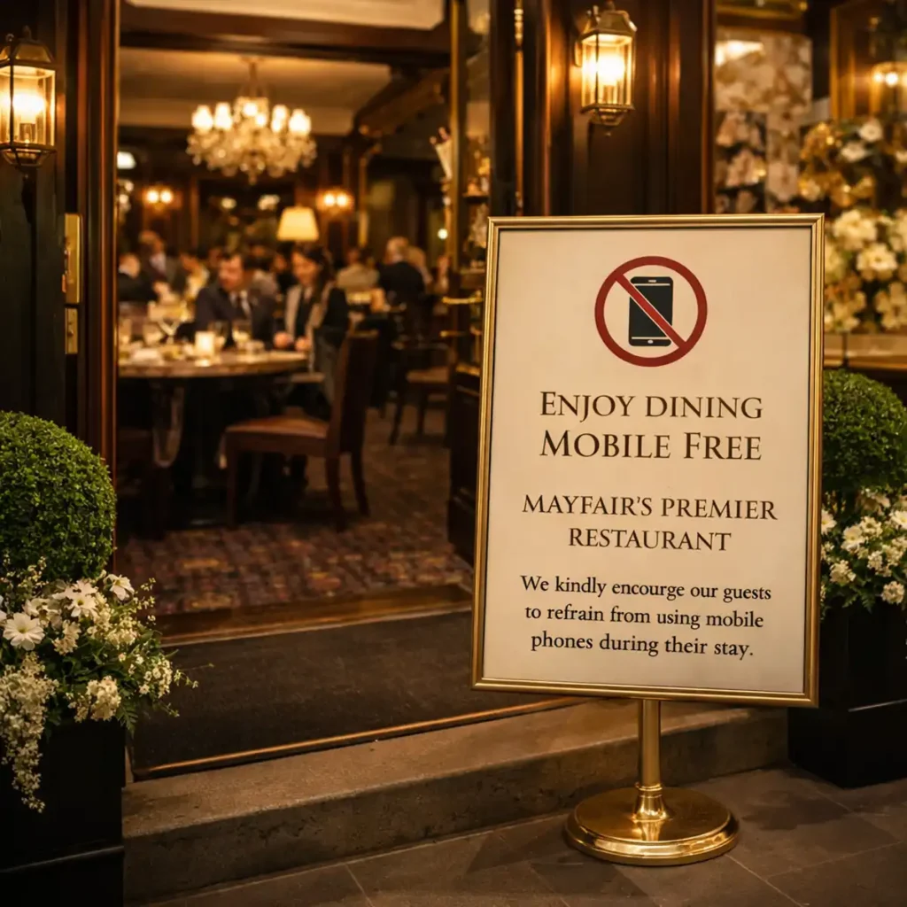 Secure a No-Phone Table in Mayfair for VIP Privacy