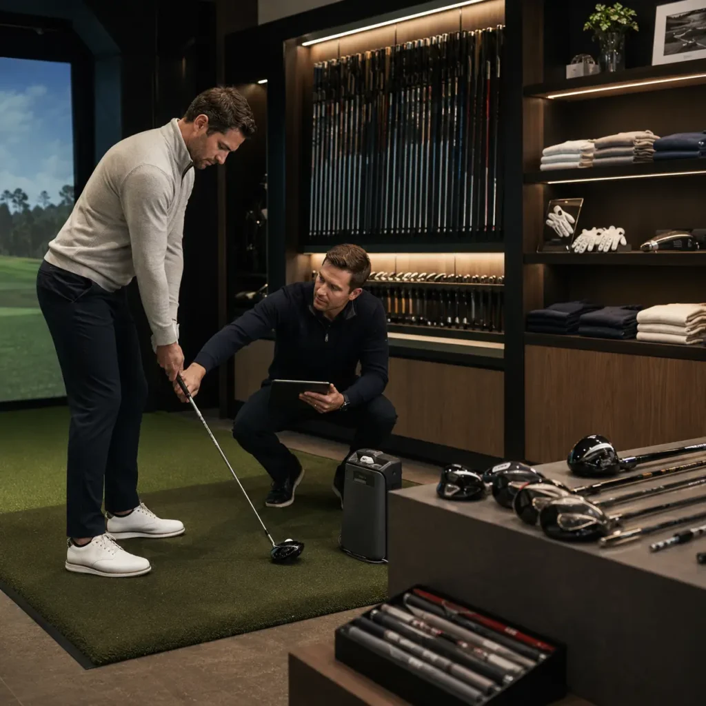 The Luxury Side of Golf in London: Where Affluent Players Shop, Stay, and Play Golf fitting session