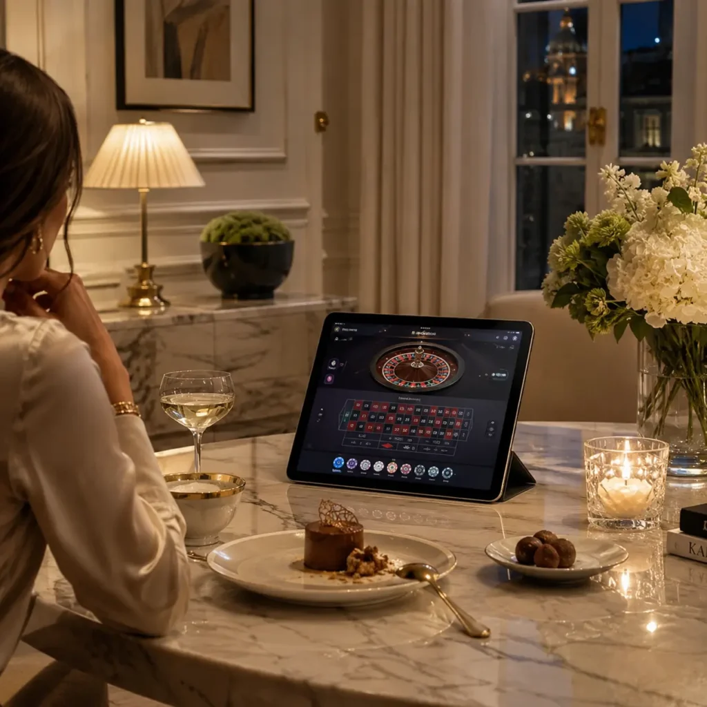 An Evening of Fine Dining and Card Rooms dessert and play