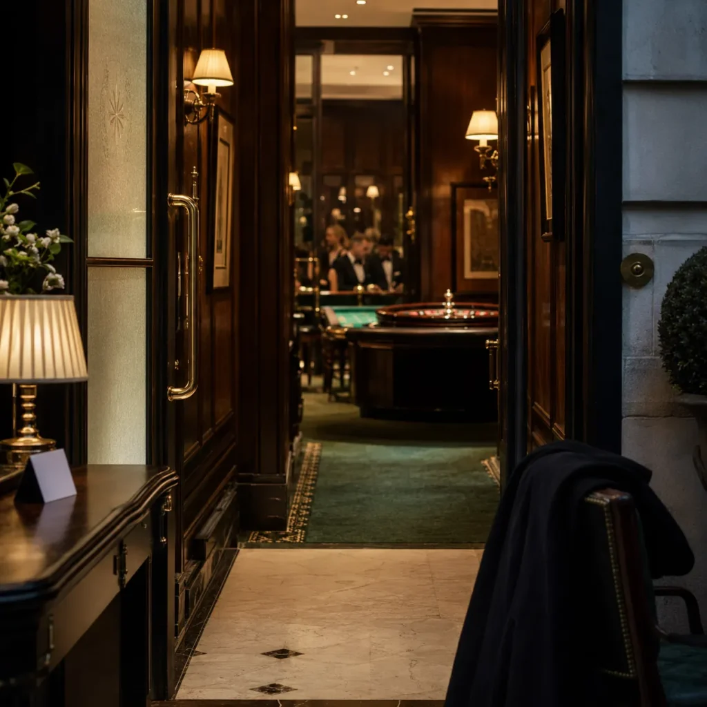 The Enduring Glamour of Mayfair's Gaming Tables Luxurious Gaming tables corridor